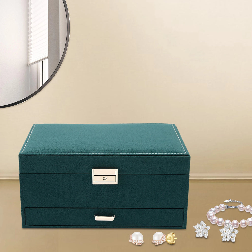 3-Layer Large Jewellery Boxes Storage Case Drawer Cabinet Necklace Organizer | eBay