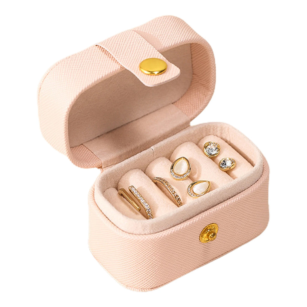 Travel Jewelry Box Portable Organizer Display Storage Mini PU Leather Rings Case | eBay