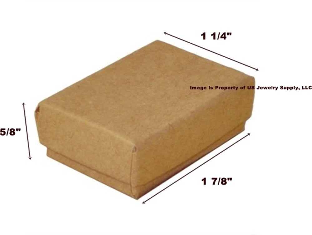 Kraft Brown Cotton Fill Jewelry Gift Boxes Cardboard Supplies Display Packaging | eBay
