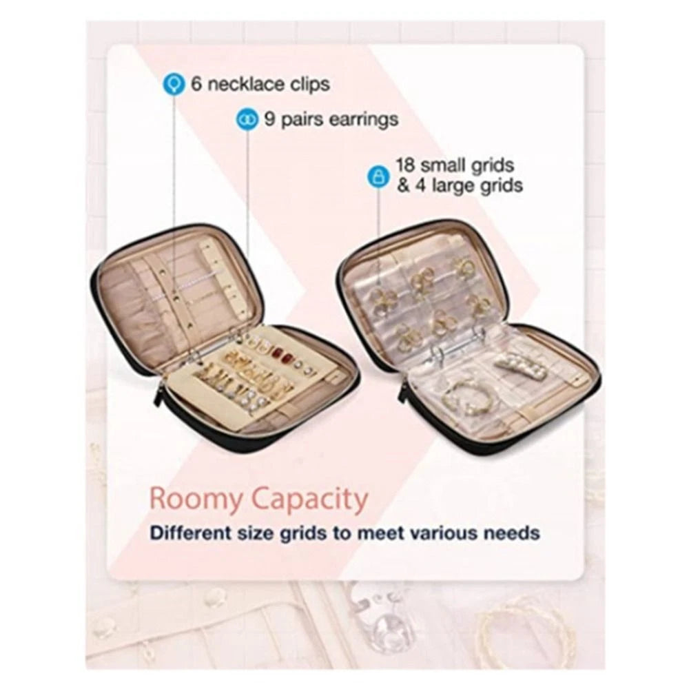 Jewelry Travel Organizer Case Portable Jewelry Storage Booklet Necklace PouchBag | eBay