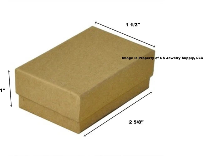 Kraft Brown Cotton Fill Jewelry Gift Boxes Cardboard Supplies Display Packaging | eBay