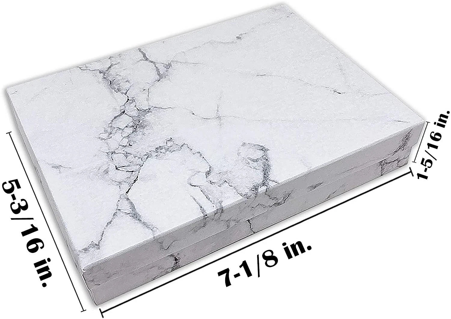 25pc Cardboard Paper JEWELRY GIFT BOX w/ Cotton Padding Insert - Marble 11 Sizes | eBay