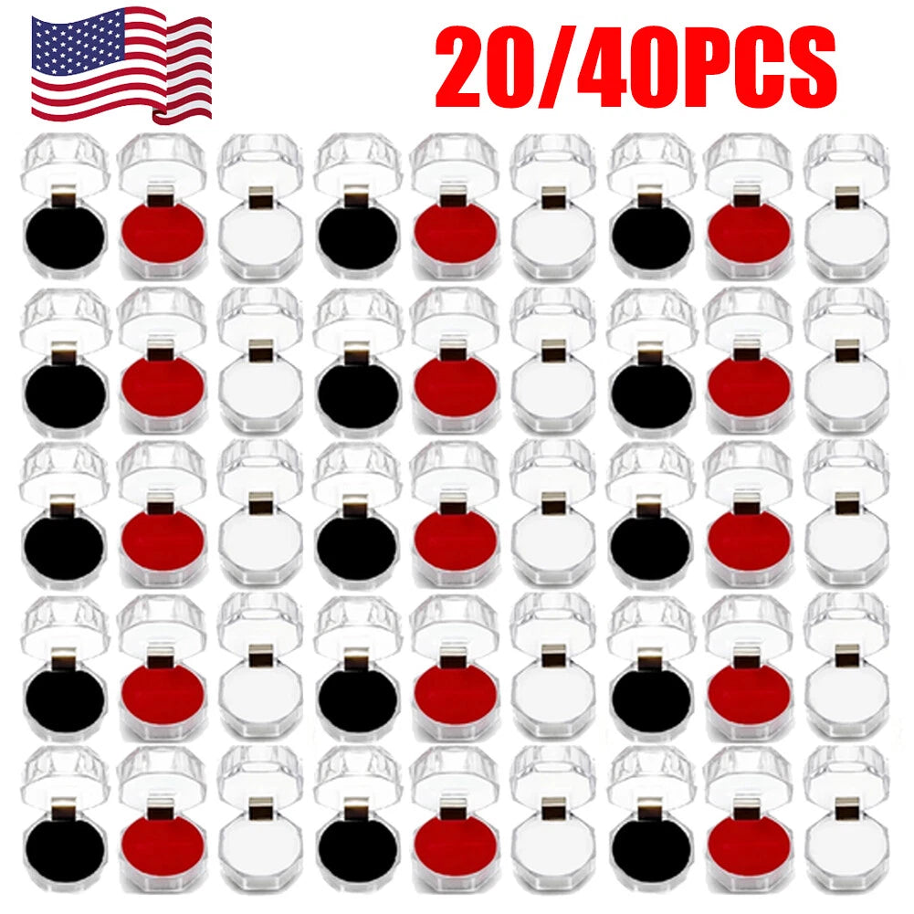 20/40PCS Wholesale Plastic Clear crystal Jewelry Ring Display Storage Boxes* | eBay