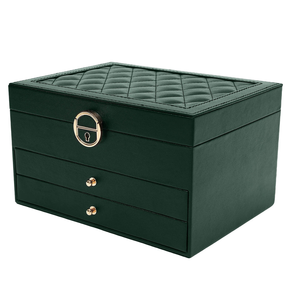 3 Tiers Modern Watch Box Display Jewelry Case Storage Accessory Organizer W/Key | eBay