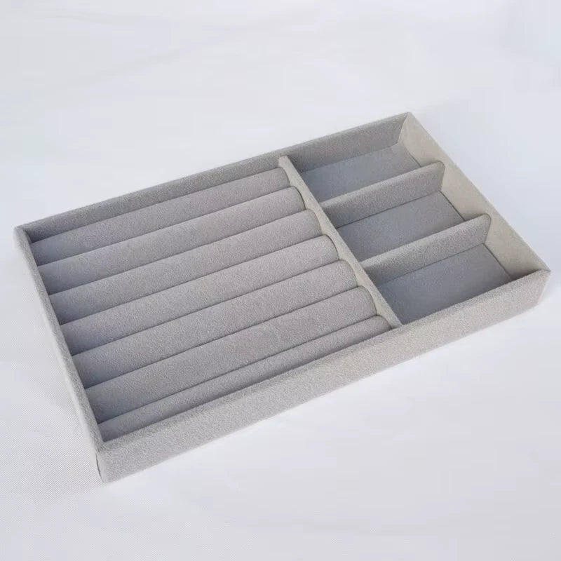 1Pc Velvet Jewelry Box Organizer DIY Earring Necklace Ring Jewelry Display Tray | eBay