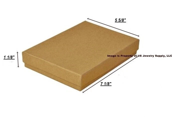 Kraft Brown Cotton Fill Jewelry Gift Boxes Cardboard Supplies Display Packaging | eBay