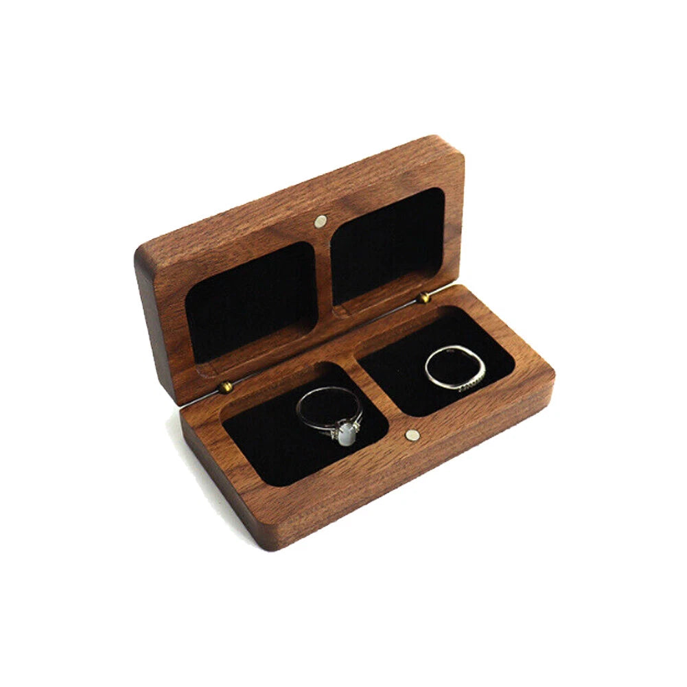 Engagement Ring Box for Proposal Engagement wooden for Double or Single RIng. | eBay