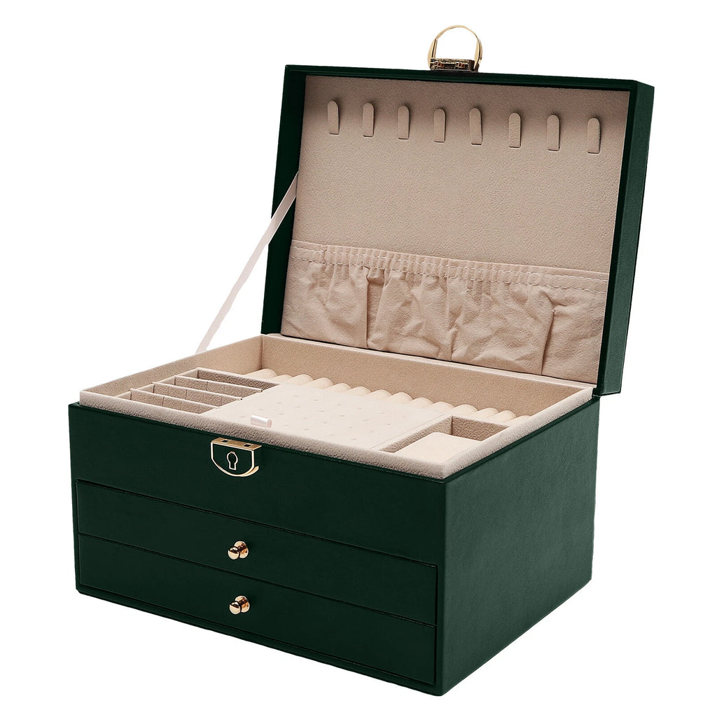 3 Tiers Modern Watch Box Display Jewelry Case Storage Accessory Organizer W/Key | eBay