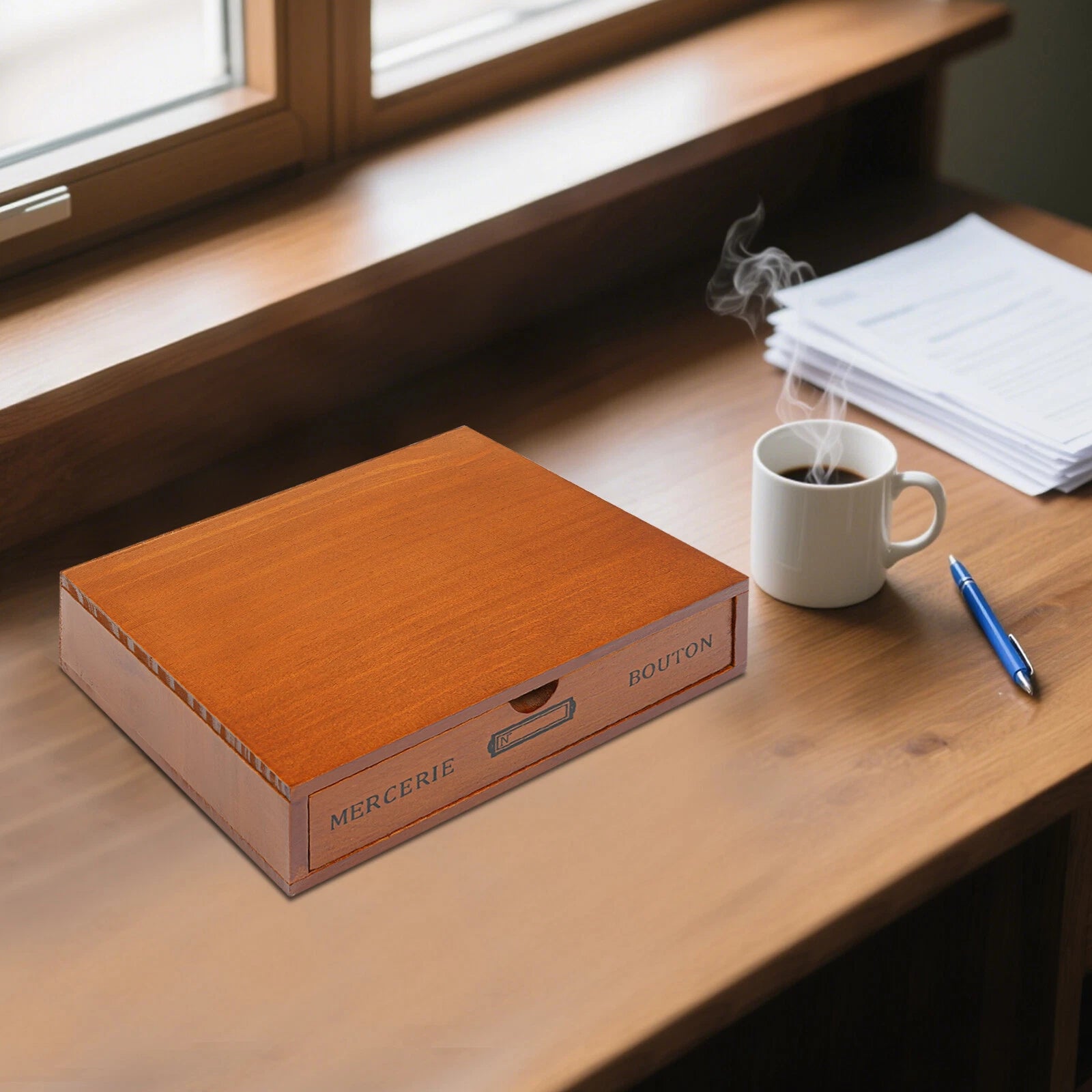 Single-Drawer Storage Box, Wooden Desktop Jewelry Organizer, Desktop Drawer Box | eBay
