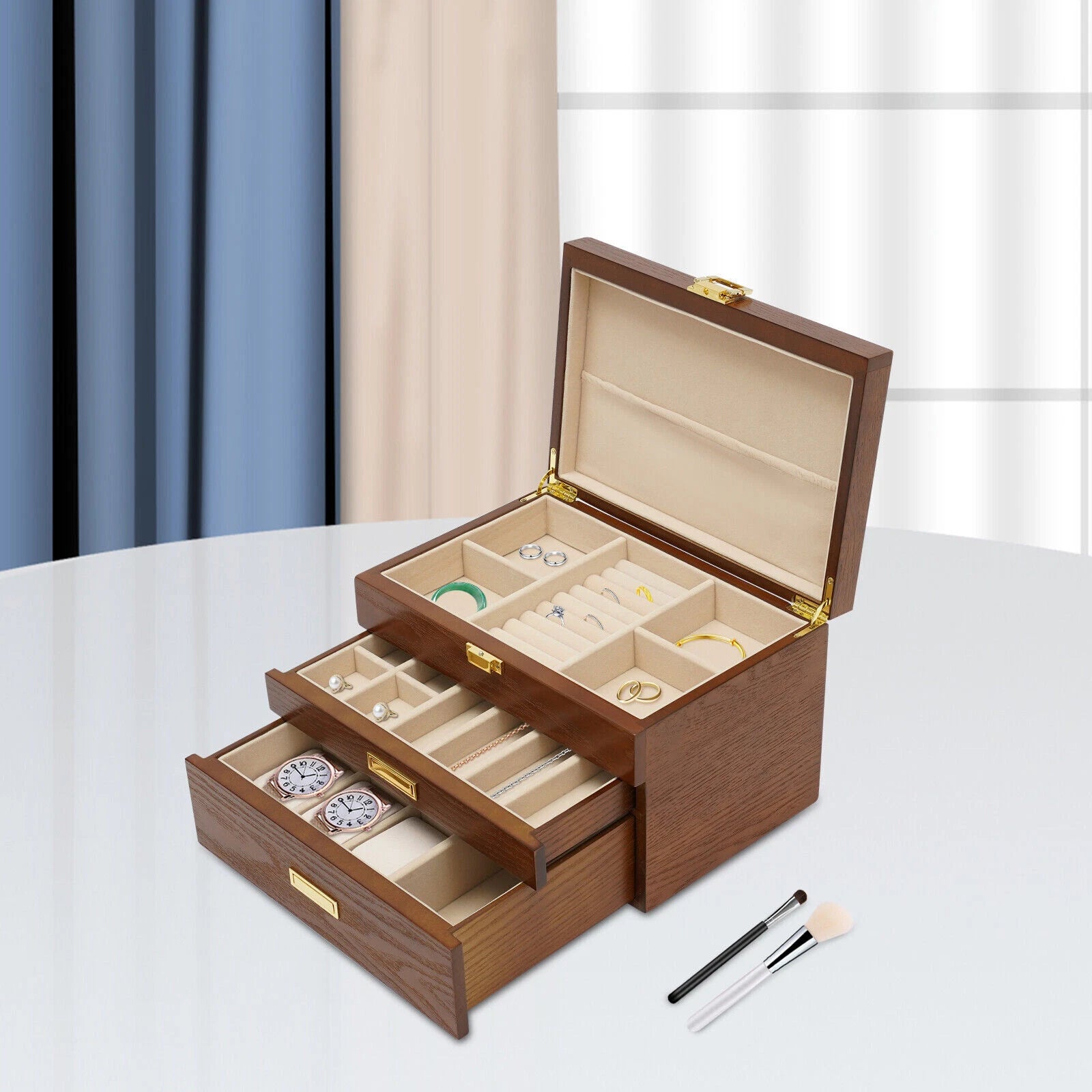 Jewelry Organizer Box,Jewelry Boxes for Storage Earrings Rings Necklace Bracelet | eBay