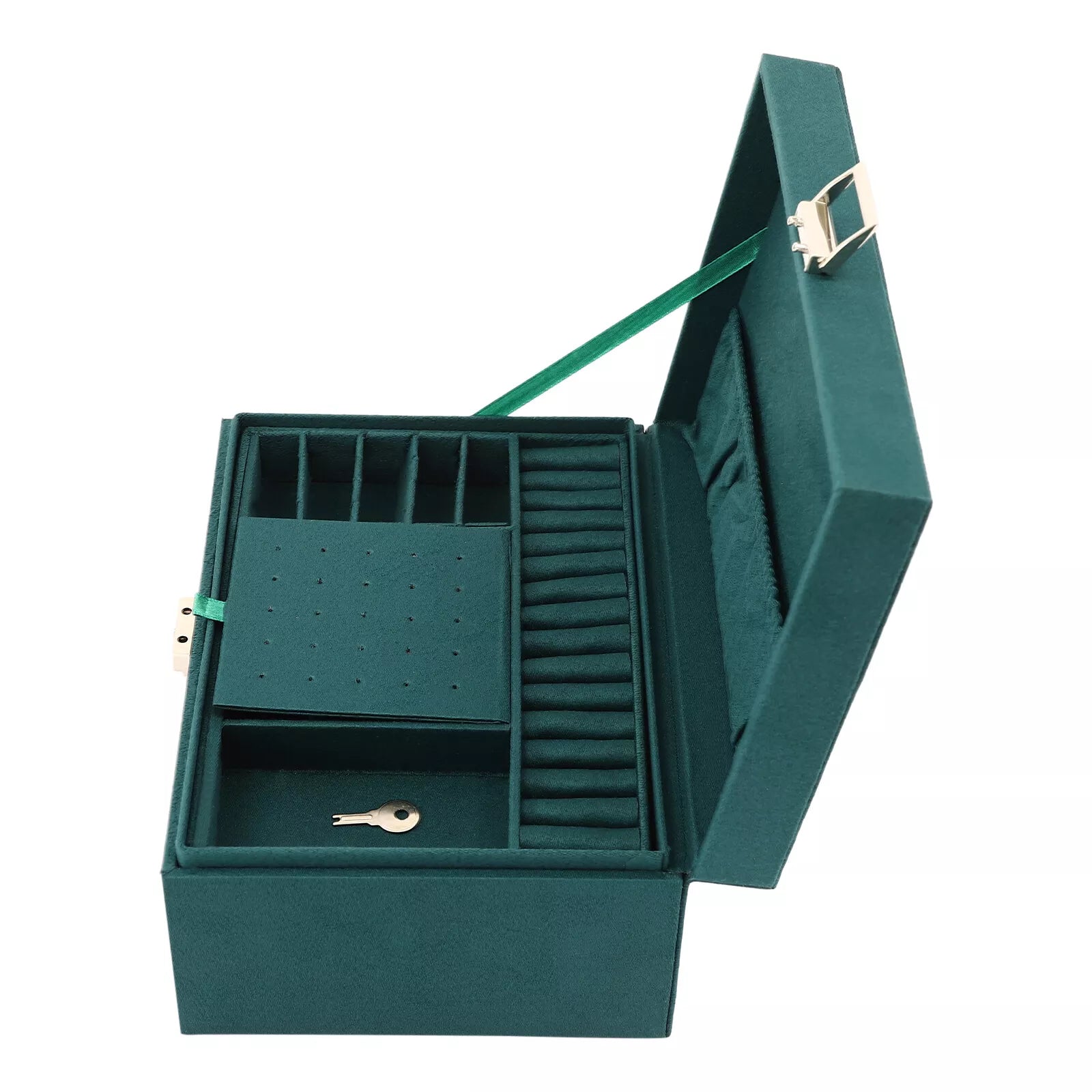 Portable 3 Layer Jewelry Box Organizer Storage Jewellery Ornaments Travel Case | eBay