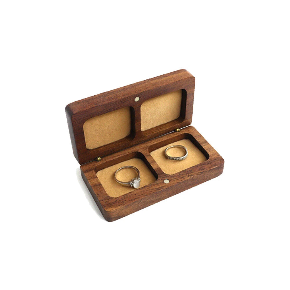 Engagement Ring Box for Proposal Engagement wooden for Double or Single RIng. | eBay