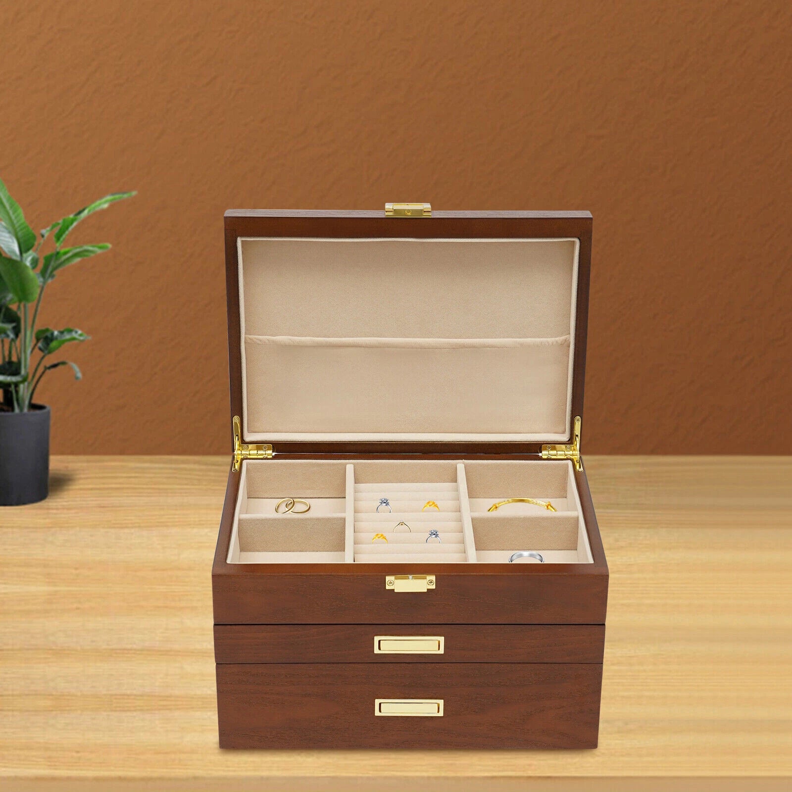 Jewelry Organizer Box,Jewelry Boxes for Storage Earrings Rings Necklace Bracelet | eBay