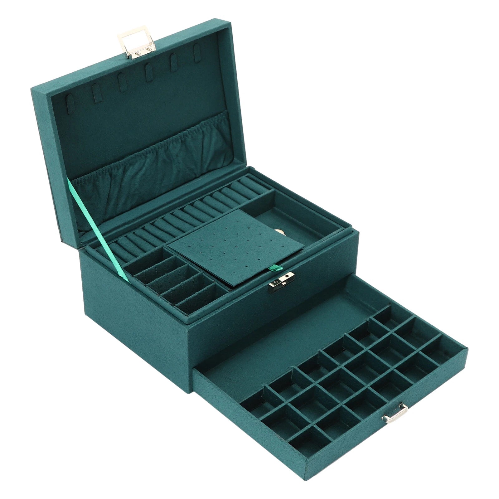 3-Layer Large Jewelry Storage Case Jewelry Box Organizer for Women Girls+Drawers | eBay