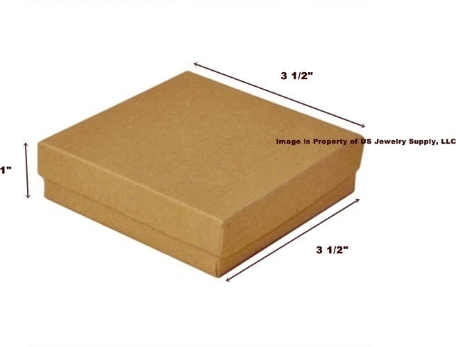 Kraft Brown Cotton Fill Jewelry Gift Boxes Cardboard Supplies Display Packaging | eBay