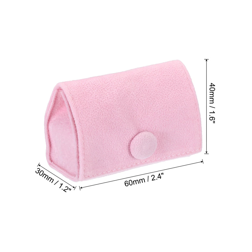 Velvet Ring Box Travel Ring Box Jewelry Holder Case Organizer Pink | eBay