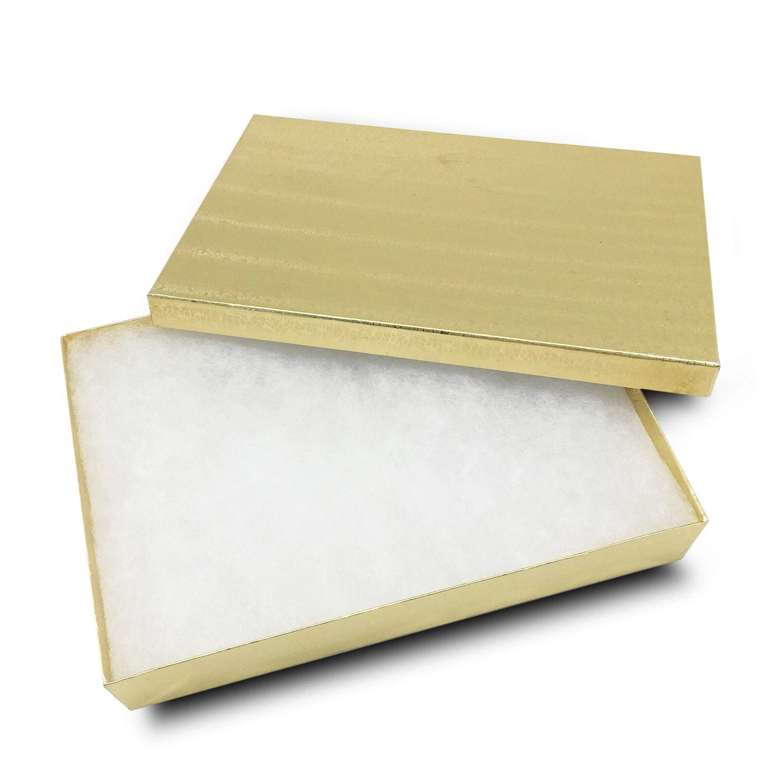 100pc Cardboard Paper JEWELRY GIFT BOX w/ Cotton Padding Insert - Gold - 11 Size | eBay