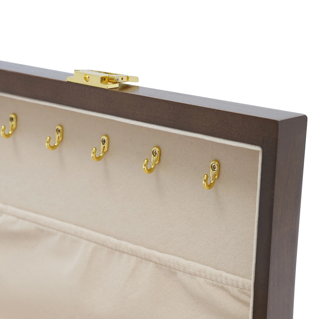 3 Layers Wooden Organizer Jewelry Storage Box with 2 Drawers Cabinet | eBay