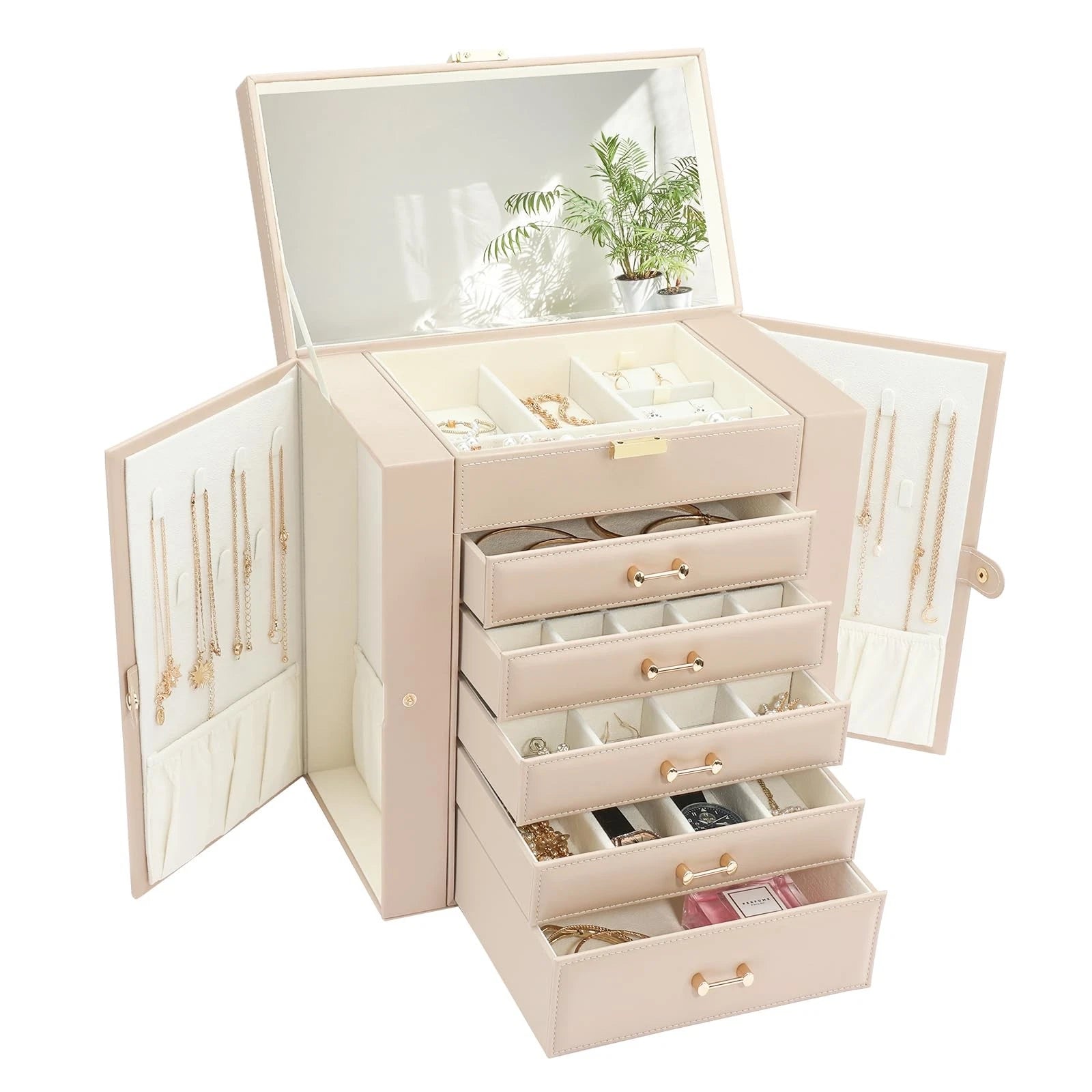 Large Jewelry Holder Organizer, 6 Layer Jewelry Box for Women Jewelry Storage... | eBay