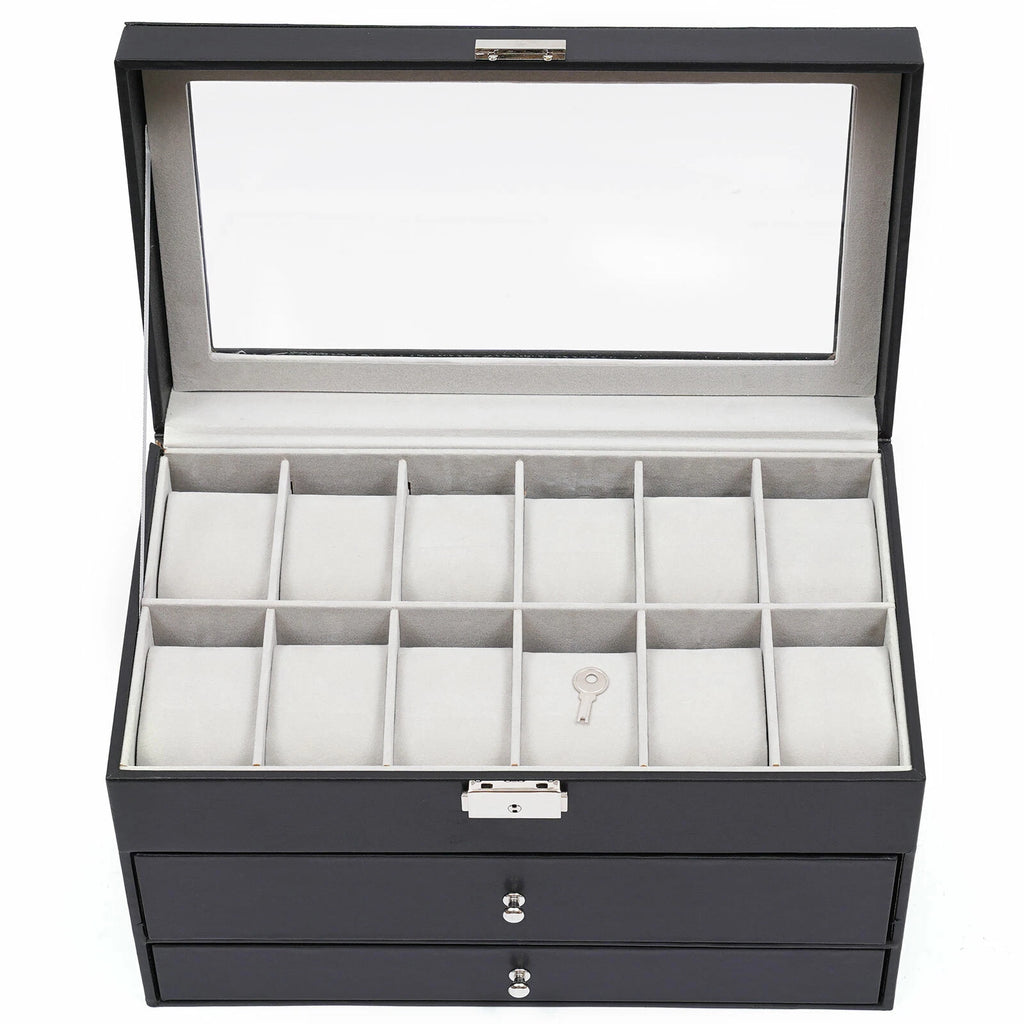3-Layer Jewelry Storage Box 25 Slots Watch Sunglasses Organizer Display Case. | eBay
