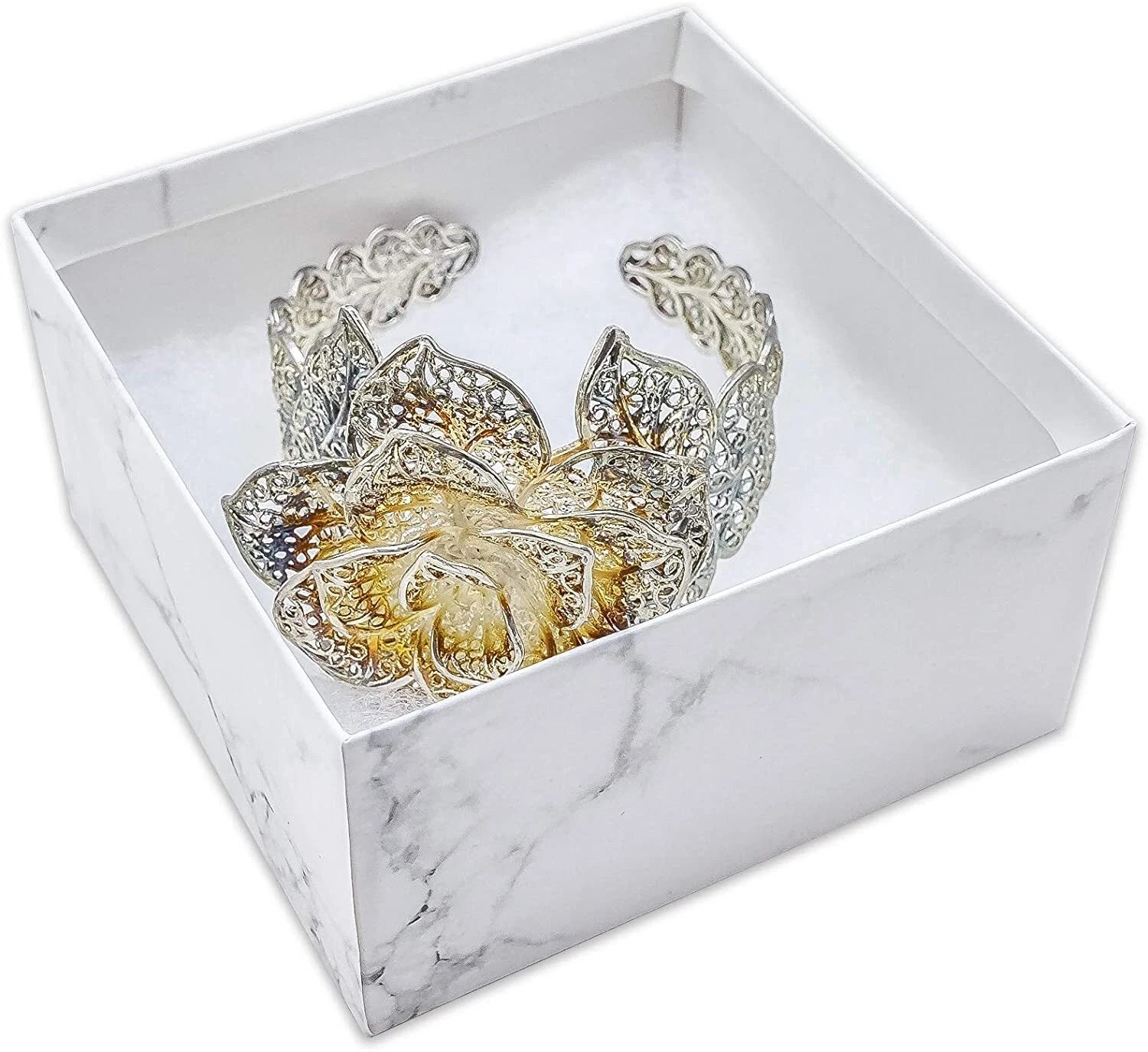 25pc Cardboard Paper JEWELRY GIFT BOX w/ Cotton Padding Insert - Marble 11 Sizes | eBay