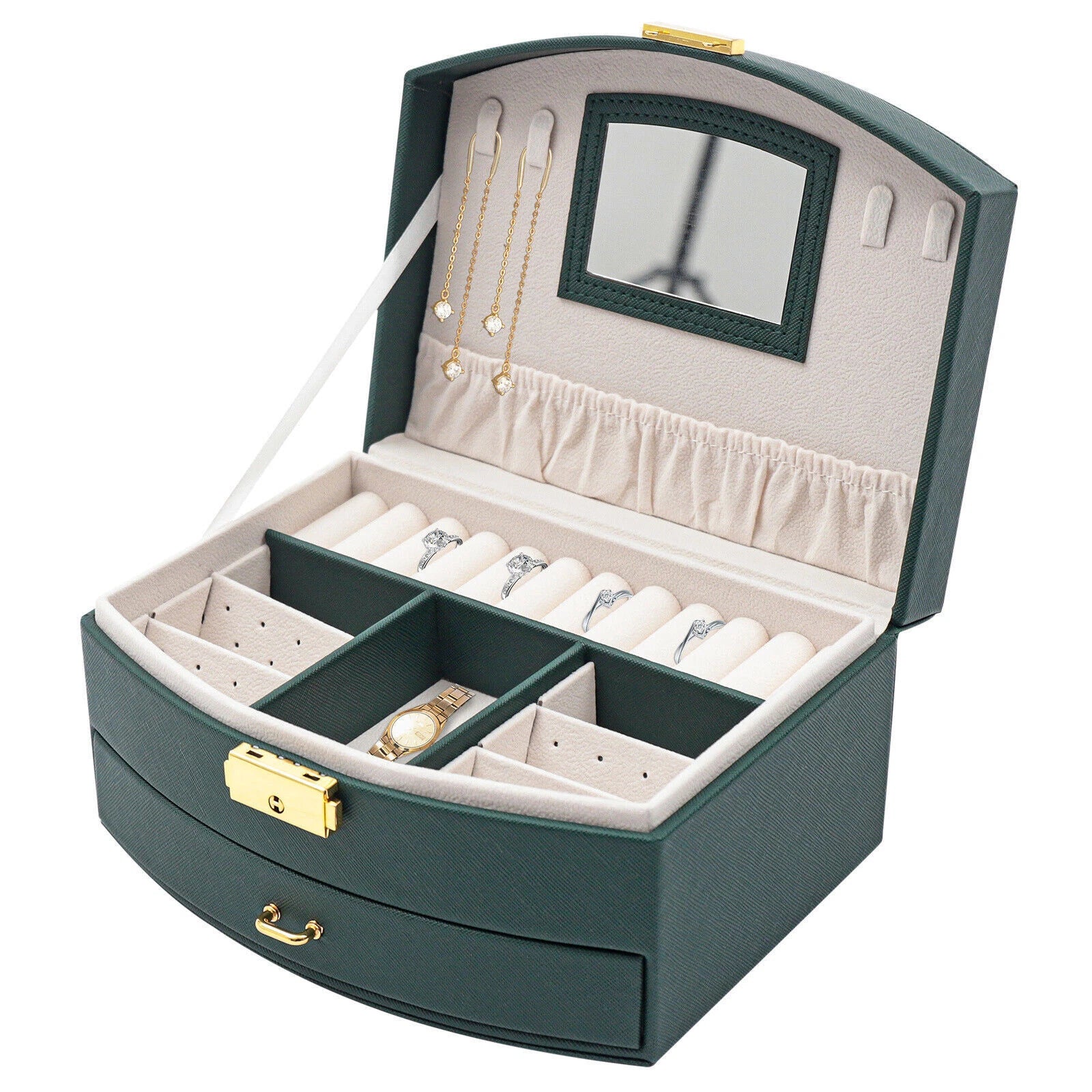 Jewelry Storage Case Drawer Jewelry Box Organizer for Women Girls Large | eBay