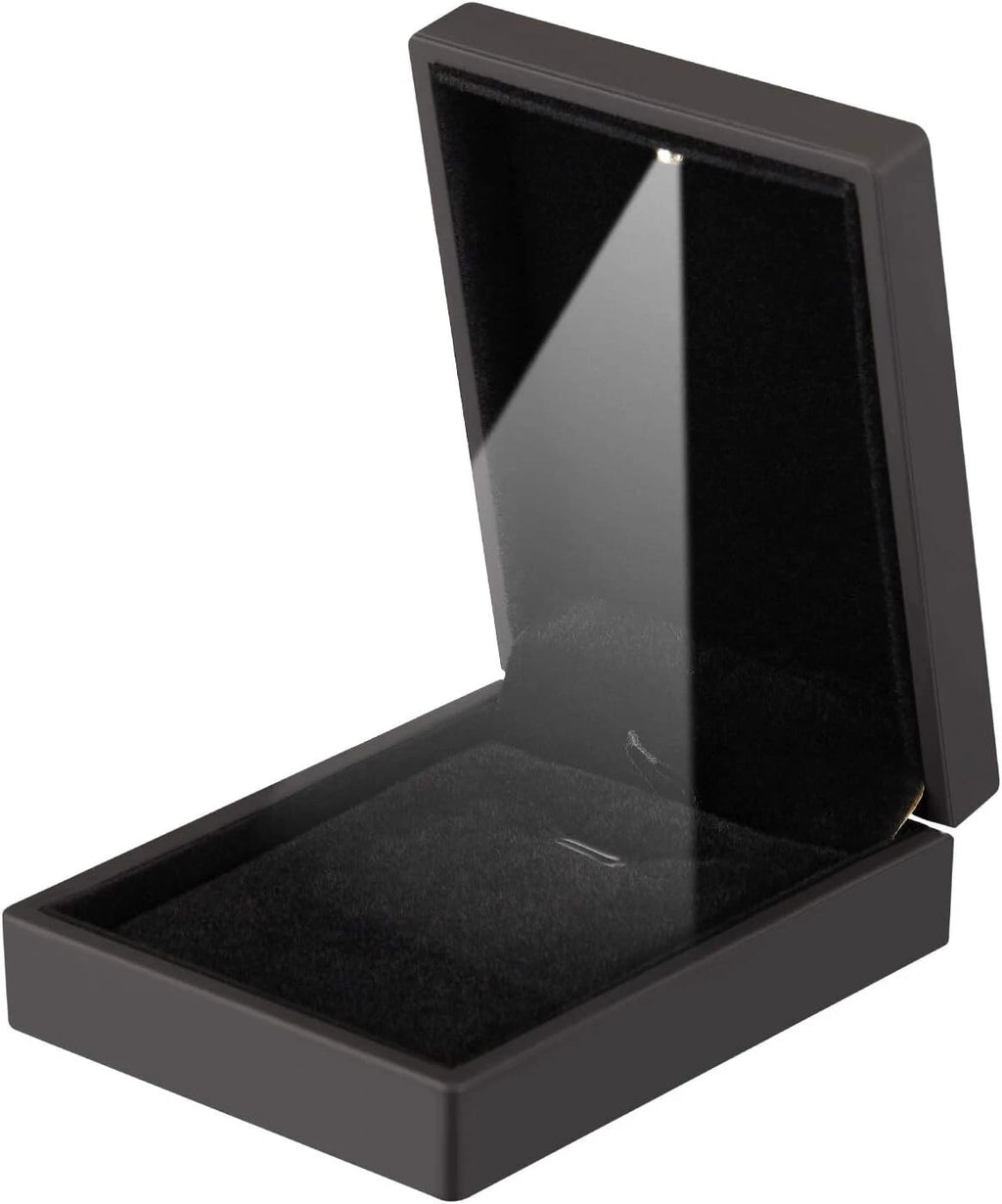 LED Light Pendant Necklace Gift Box Velvet Jewelry Gift Box Storage Display Case | eBay