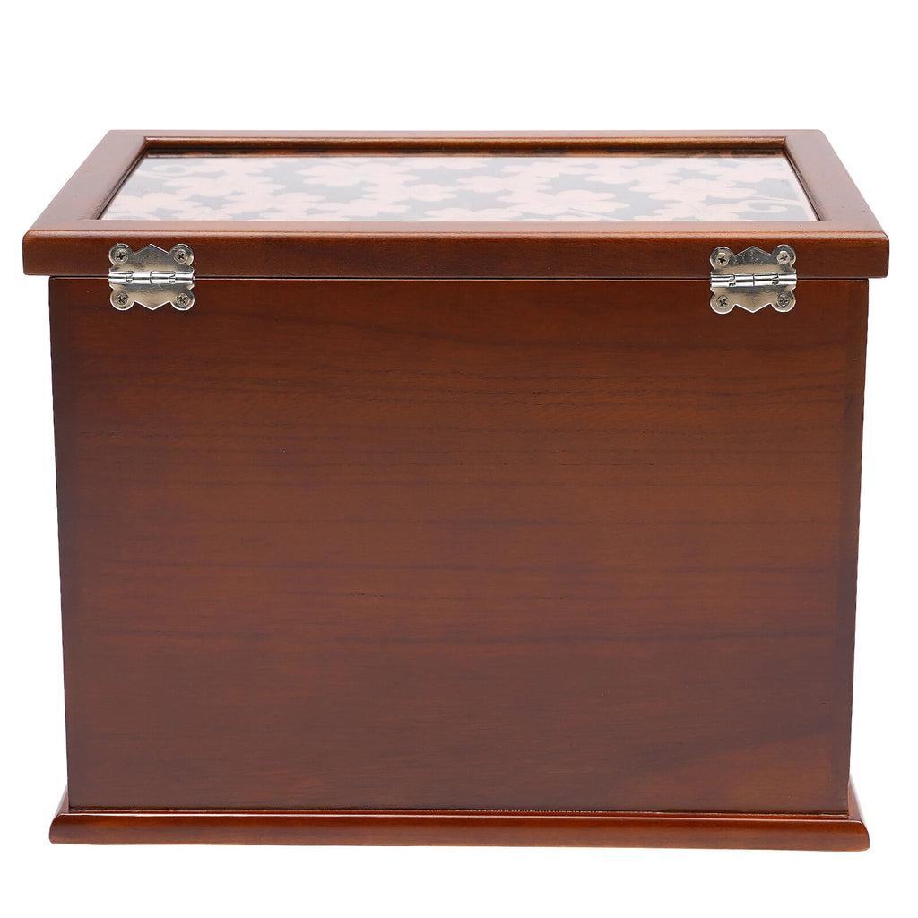 6-Layer Brown Jewelry Box Case Necklace Ring Storage Cabinet Organizer &Drawers | eBay