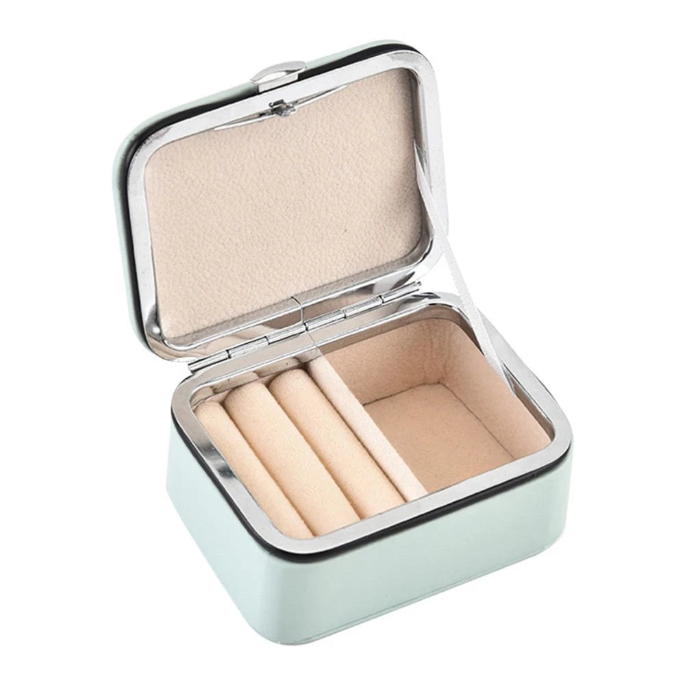 Portable Jewelry Box PU Necklace Rings Organizer Home Dresser Organizer | eBay