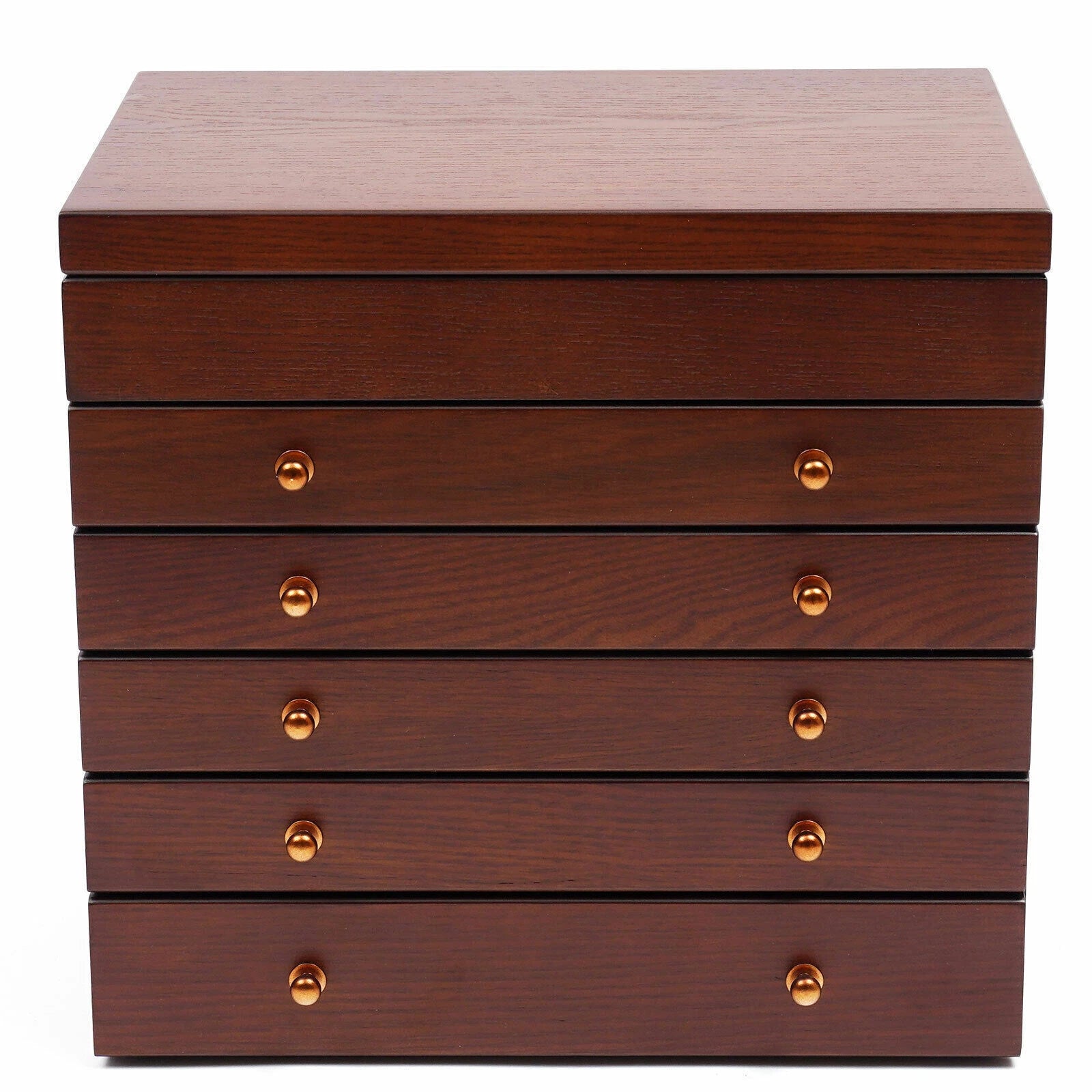 6 Layer Wooden Jewelry Storage Box Organizer Large Capacity Watch Display Box | eBay