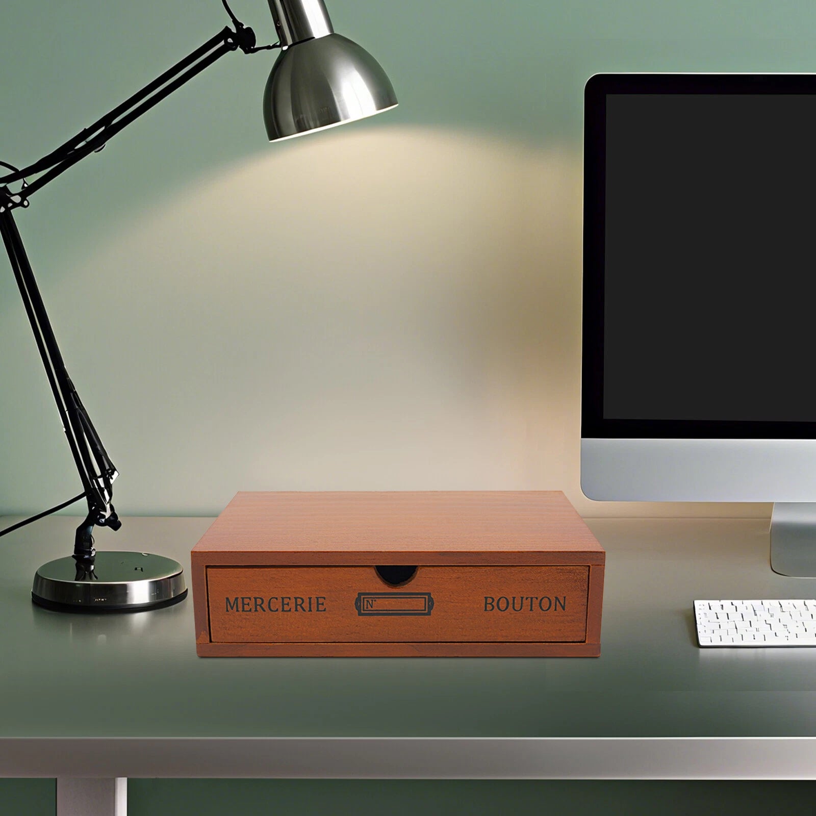 Single-Drawer Storage Box, Wooden Desktop Jewelry Organizer, Desktop Drawer Box | eBay