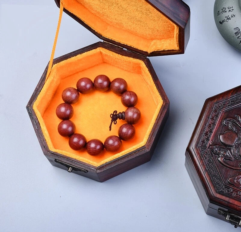 Octagonal Rosewood Carved Bracelet Jewellery Display Storage Box | eBay