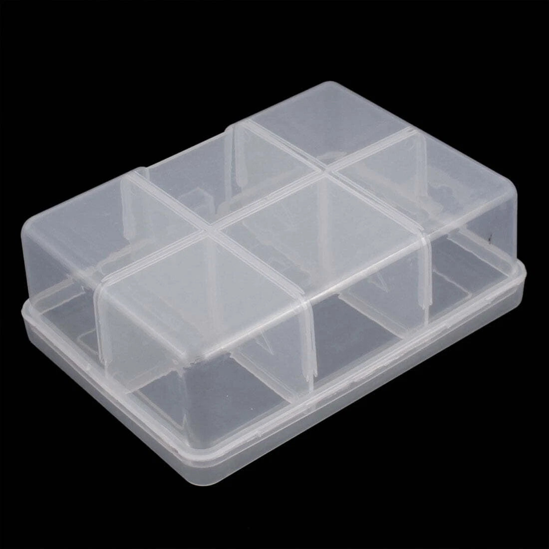 Jewelry Plastic 6 Slots Storage Case Box Organizer Container Holder Clear | eBay