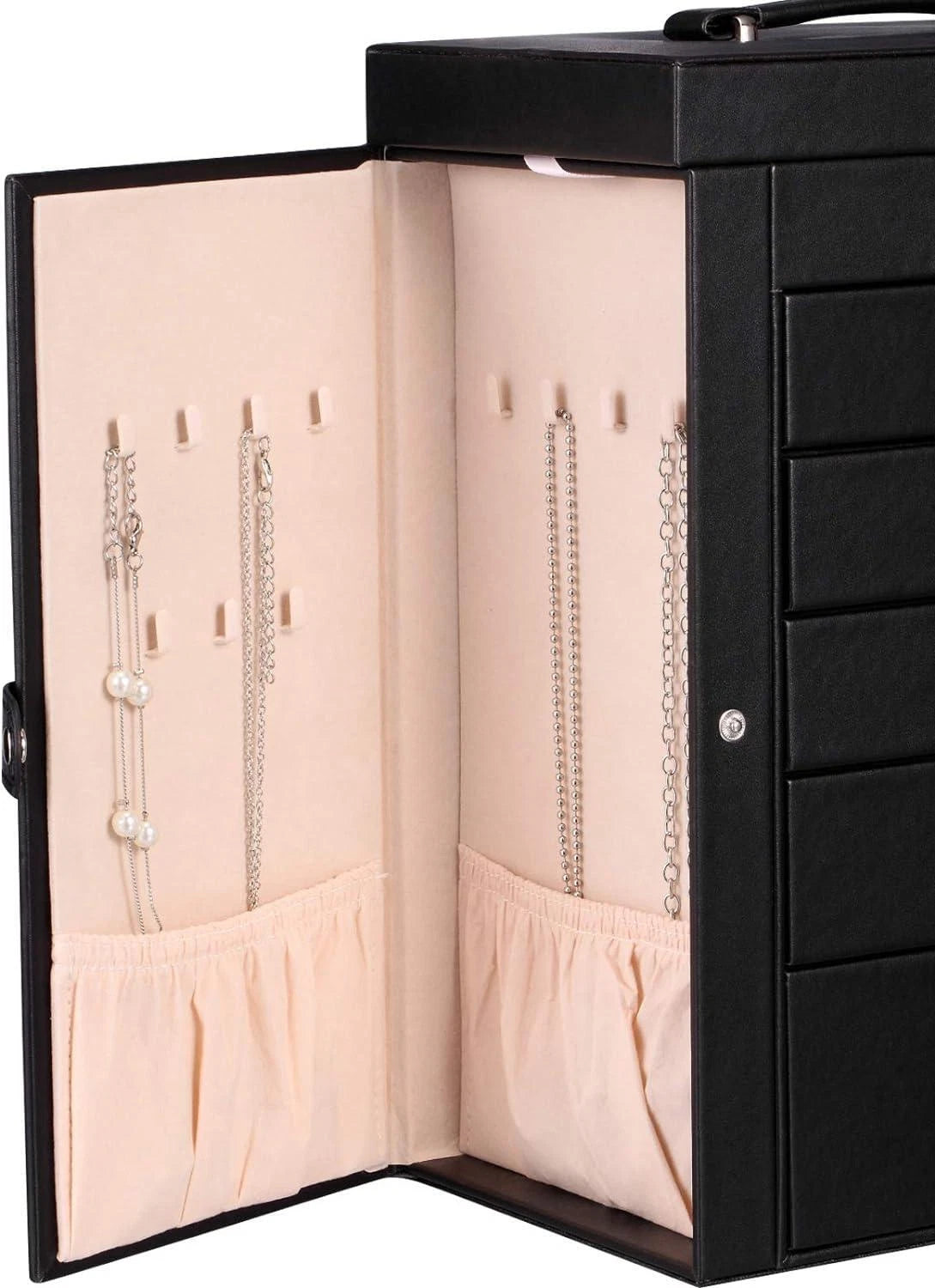 Joyero De Madera Con Espejo Para Joyeria, Joyas Organizador Regalo Para Mujer | eBay