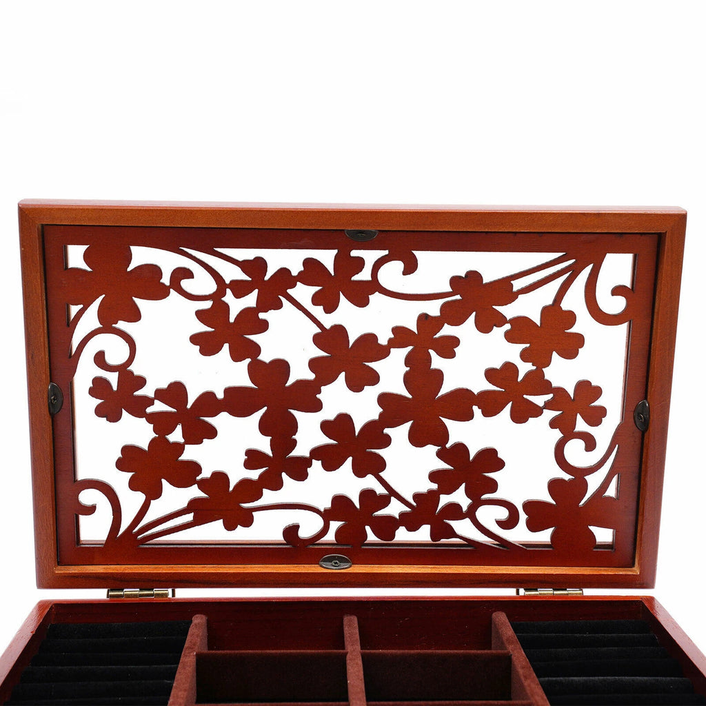 6 Layer Wooden Jewelry Storage Box Organizer Large Capacity Watch Display Box | eBay