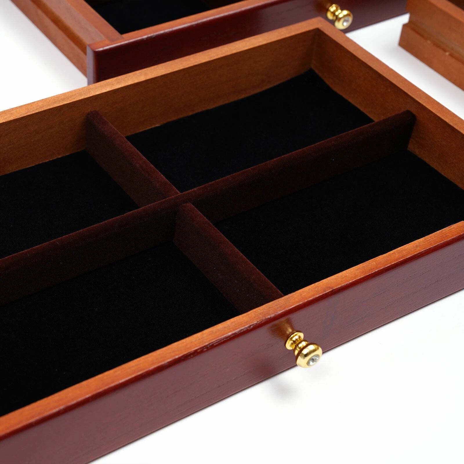 6 Layer Wooden Jewelry Storage Box Organizer Large Capacity Watch Display Box | eBay