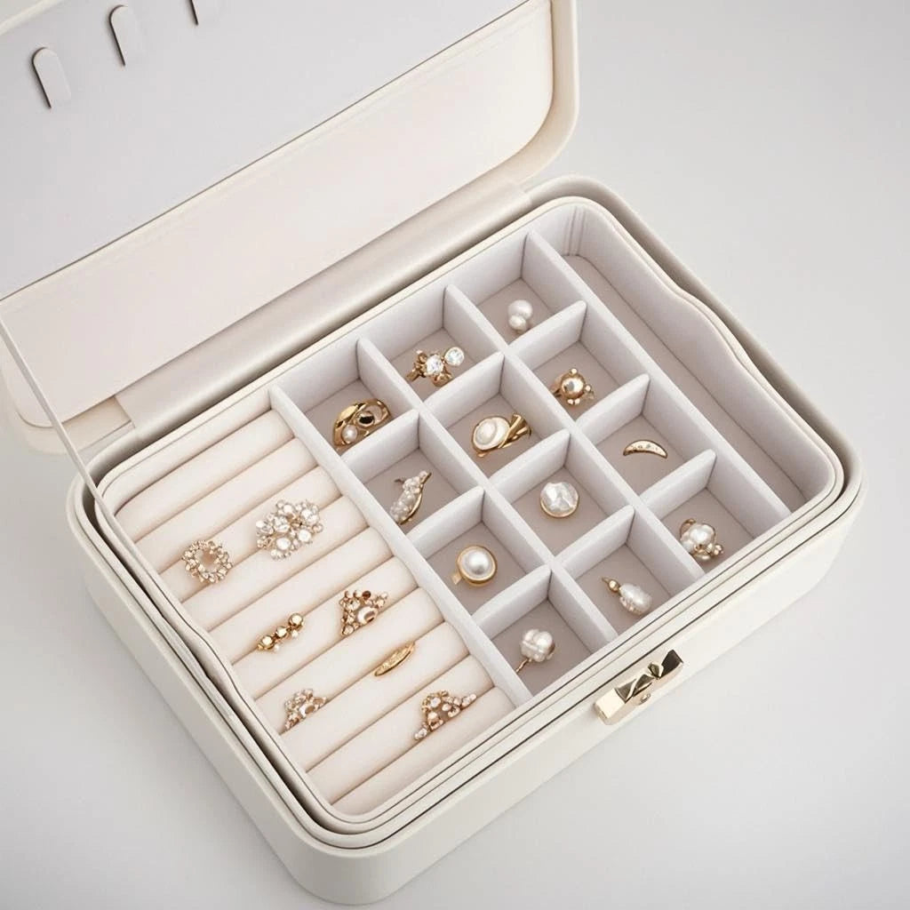Lockable jewelry box, double-layer jewelry storage box, jewelry storage， larg... | eBay
