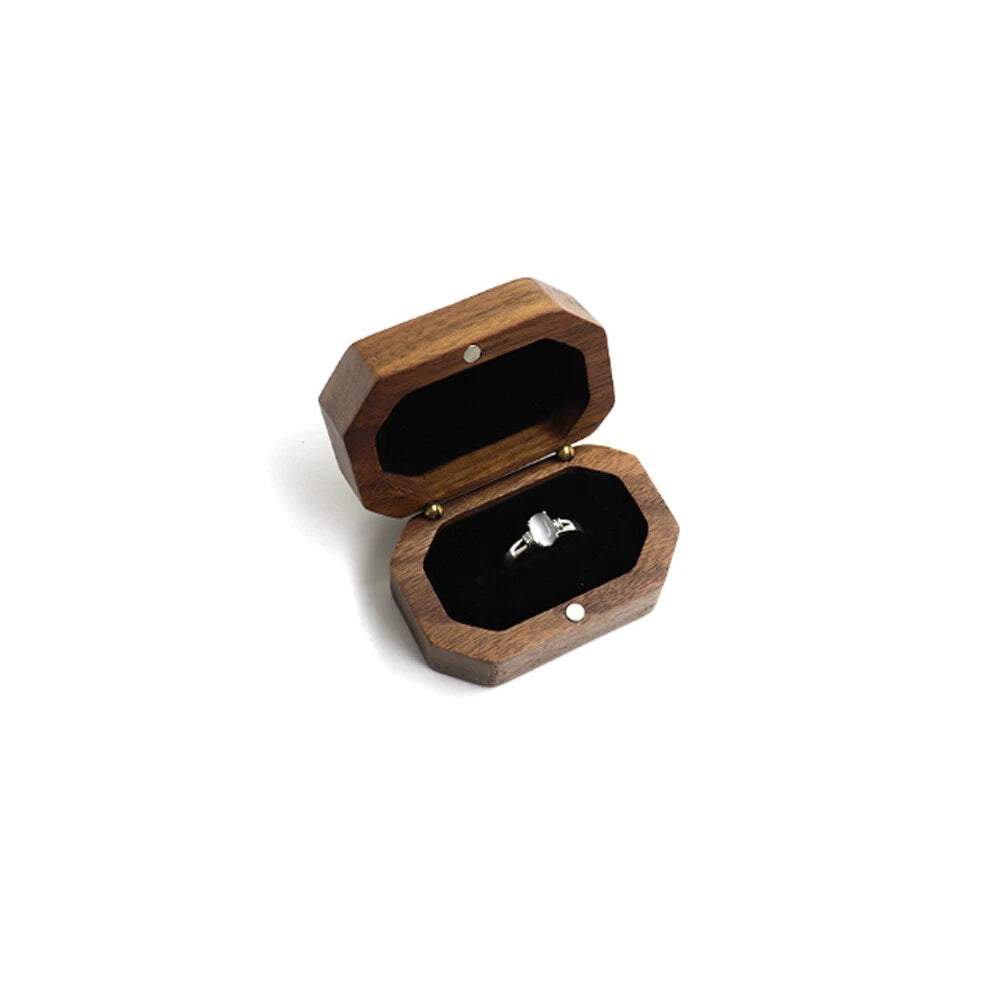 Engagement Ring Box for Proposal Engagement wooden for Double or Single RIng. | eBay