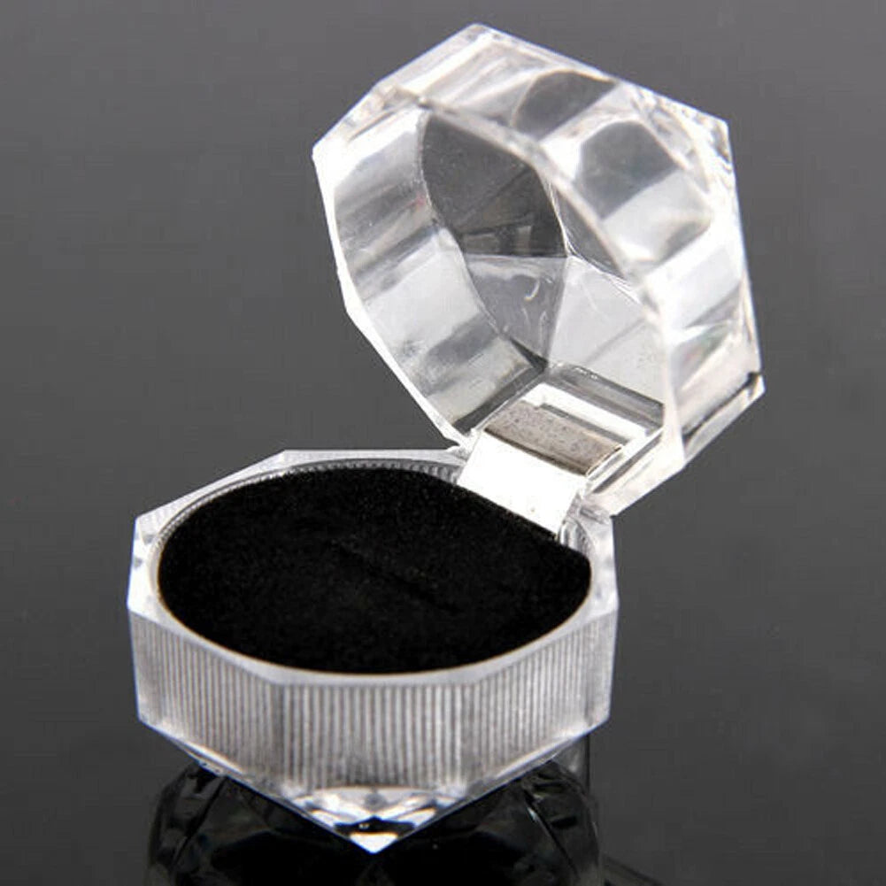 20/40PCS Wholesale Plastic Clear crystal Jewelry Ring Display Storage Boxes* | eBay