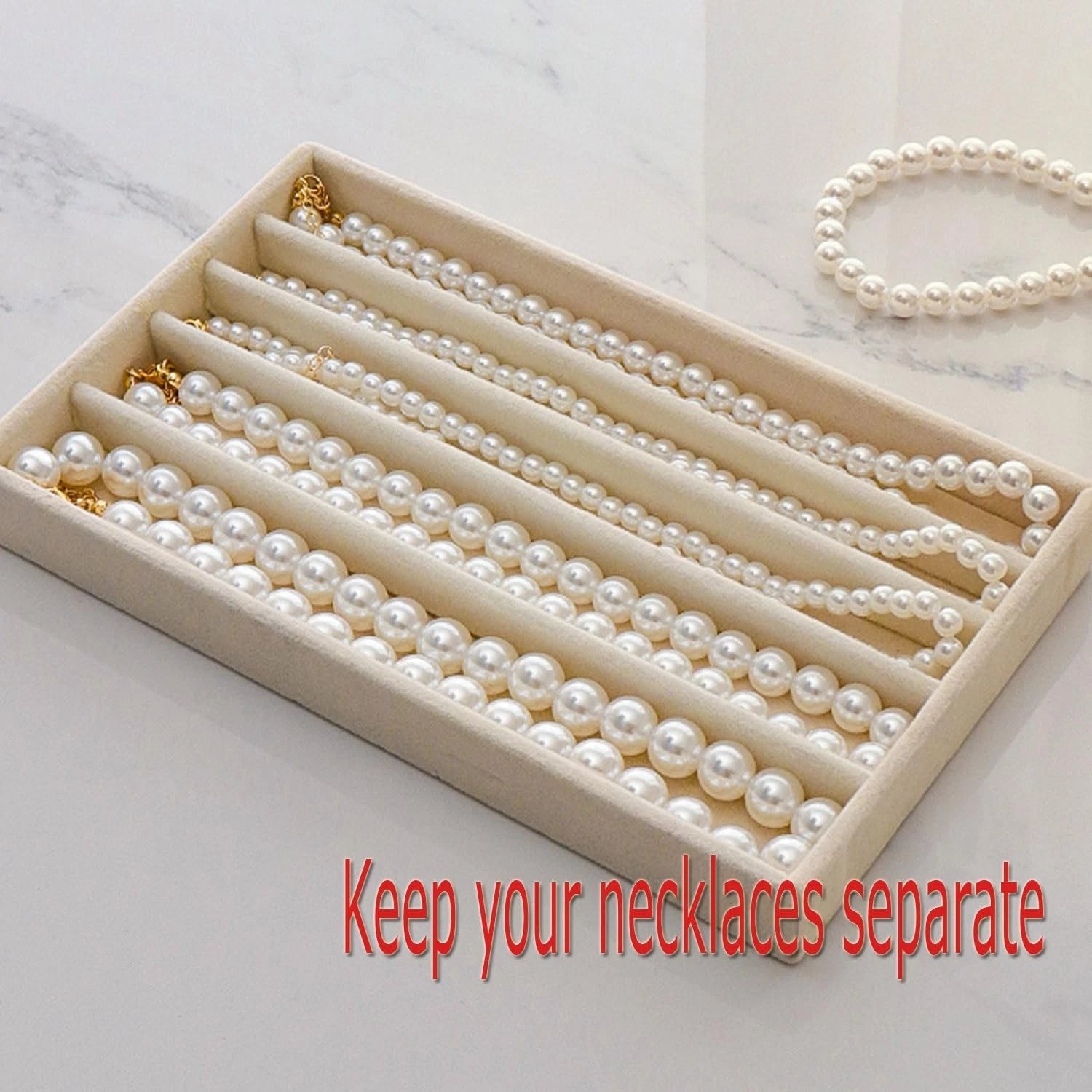 Necklace Organizer Box with Clear Lid, Velvet Jewelry Holder Storage | eBay