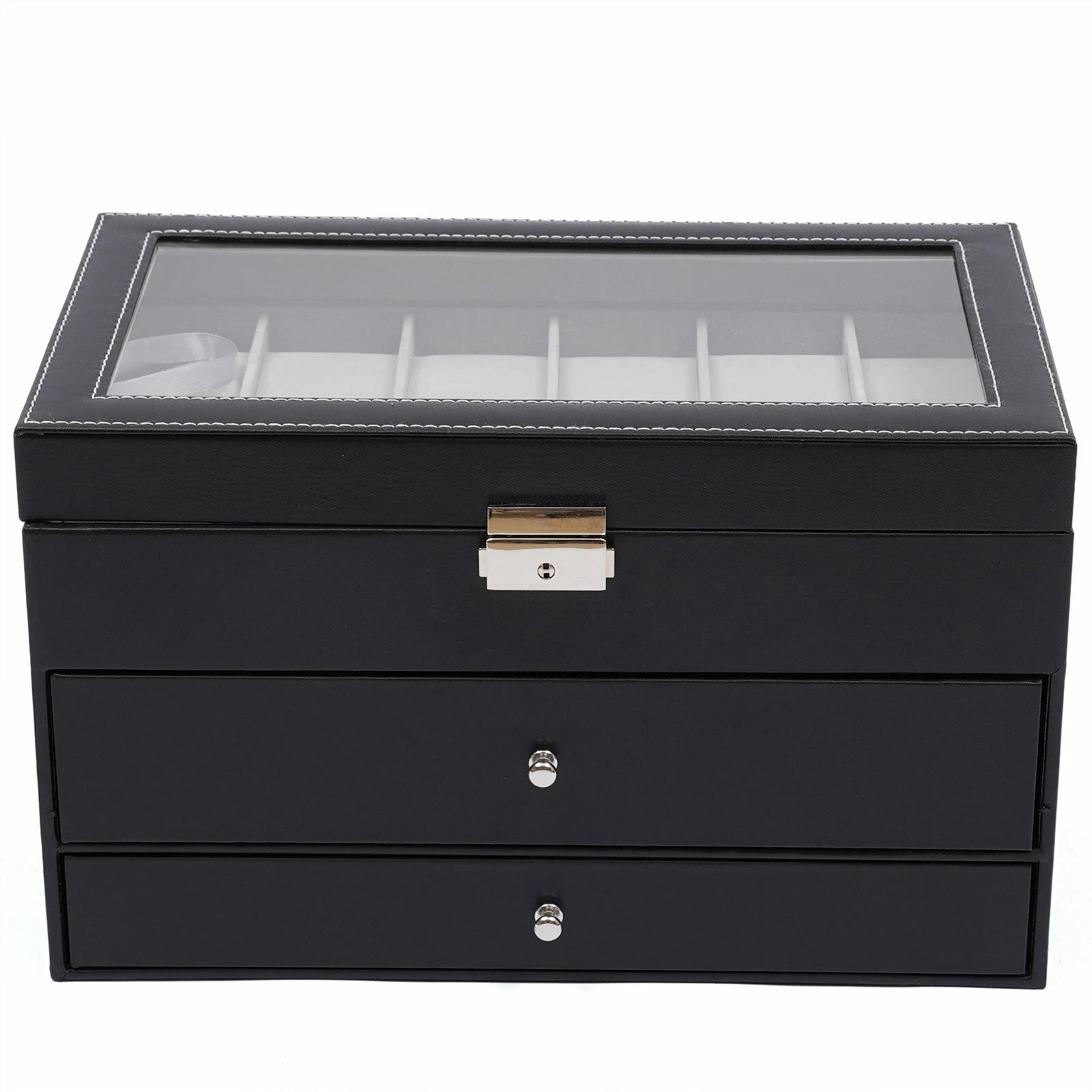 3 Layers Jewelry Storage Box 25 Slots Watch Sunglasses Organizer Display Case | eBay