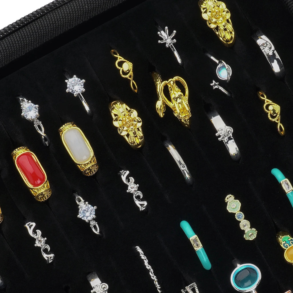 New 50 Slots Ring Organizer Storage Case Jewelry Ring Display Collector Only Box | eBay