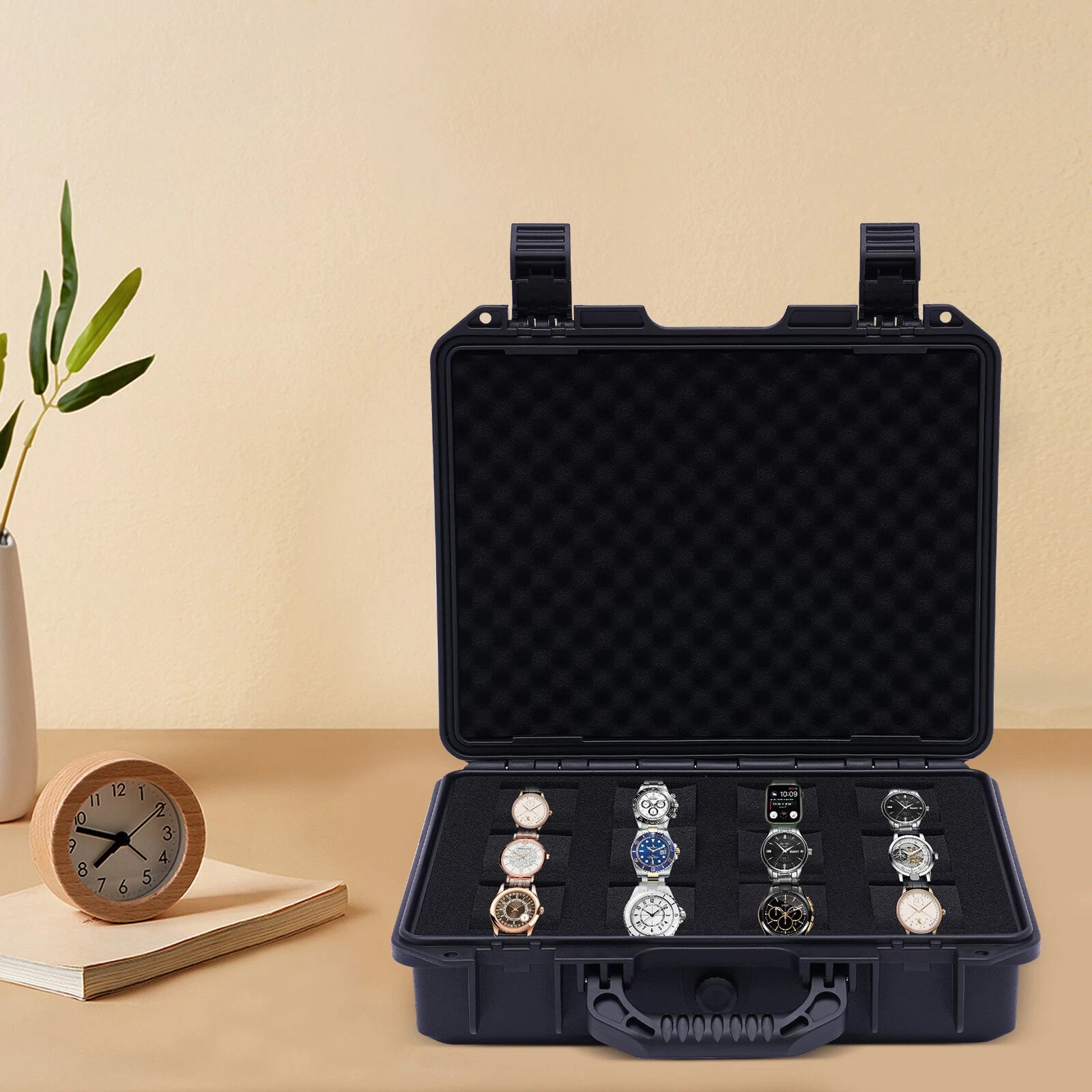 12 Slots Watch Travel Case Hard Shell Protection Jewelry Storage Organizer Box | eBay