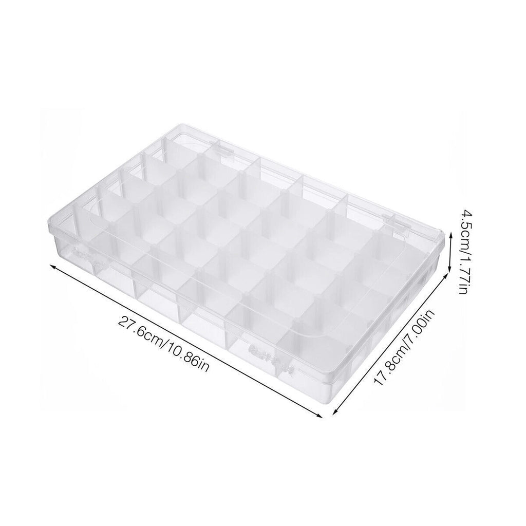 36 Grids 4 Pack Clear Plastic Organizer Box Craft Storage Compartment Container | eBay