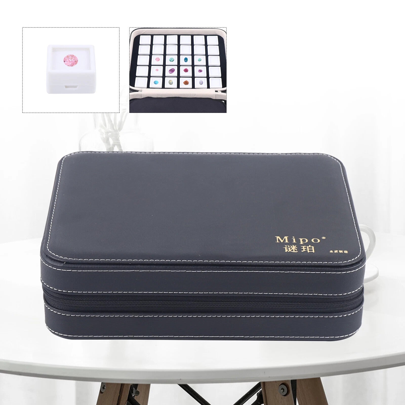 60 Grids Jewelry Storage Box Luxury Diamond Gemstone Gems Organizer Display Box | eBay