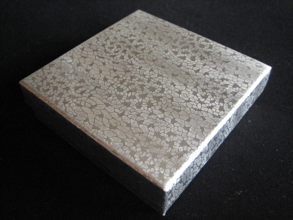 Jewelry Boxes 100 Silver Foil Cotton Filled Retail #33 Gift 3 ½” x 3 ½” x 1" H | eBay