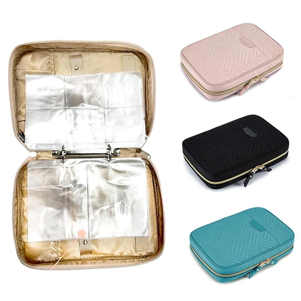 Jewelry Travel Organizer Case Portable Jewelry Storage Booklet Necklace PouchBag | eBay