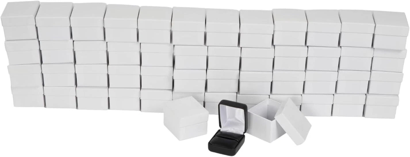 50 Black Velvet Ring Boxes 2 ⅛" x 1 ⅞ x 1 ½" Jewelry Box Rings Gift Presentation | eBay
