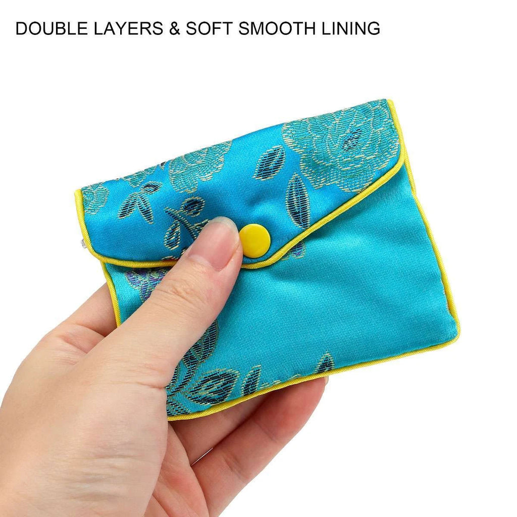12Pcs Fancy Silk Chinese Jewelry Storage Purse Pouches Zipper Gift Bags Pouch US | eBay