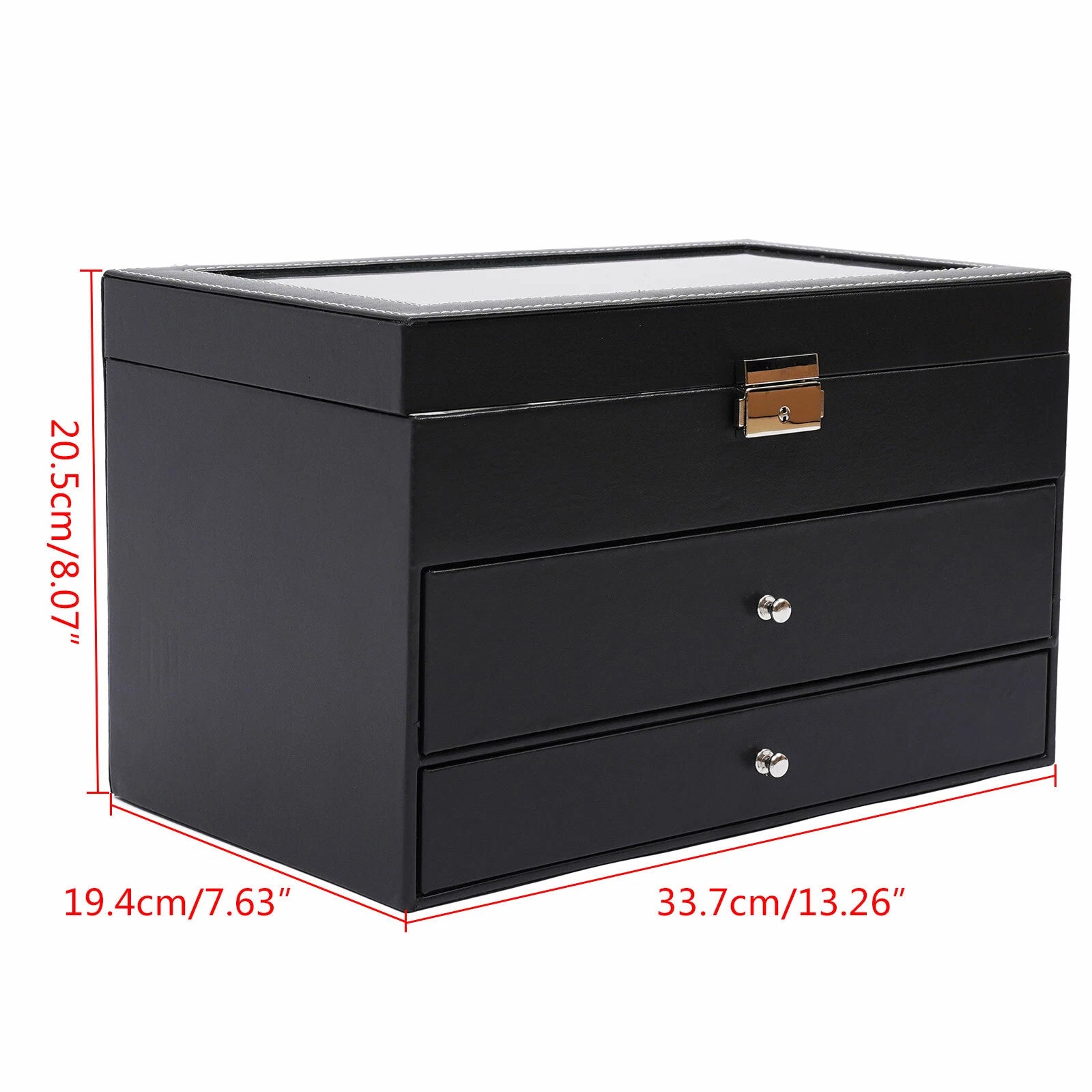 3 Layers Jewelry Storage Box 25 Slots Watch Sunglasses Organizer Display Case | eBay